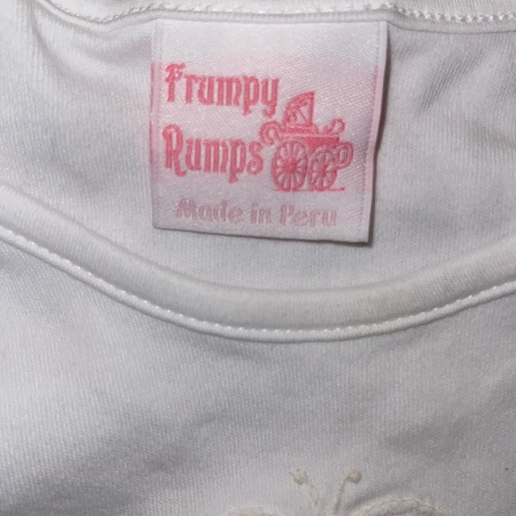 Frumpy Rumps 9 months matching set. Butterfly embroidery top ruffle diaper cover - Picture 7 of 7